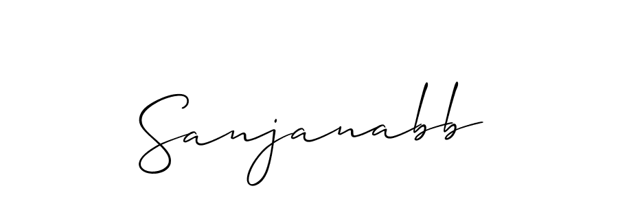 The best way (Allison_Script) to make a short signature is to pick only two or three words in your name. The name Sanjanabb include a total of six letters. For converting this name. Sanjanabb signature style 2 images and pictures png