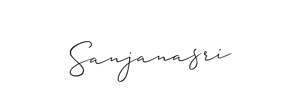 How to make Sanjanasri name signature. Use Allison_Script style for creating short signs online. This is the latest handwritten sign. Sanjanasri signature style 2 images and pictures png