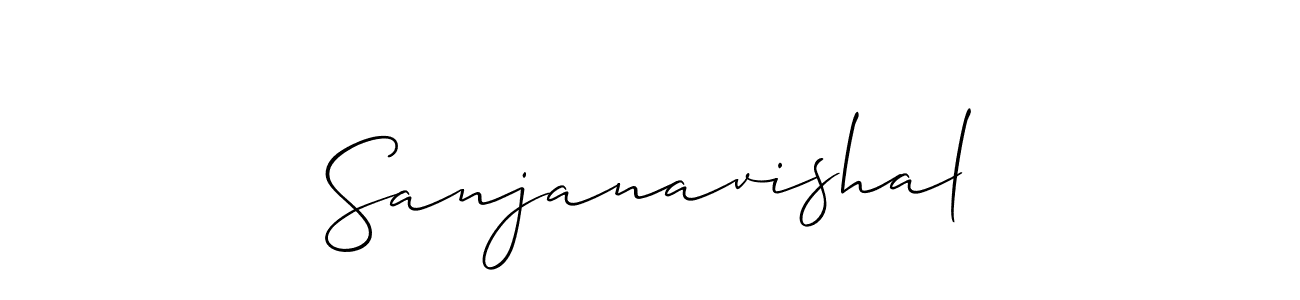 Make a beautiful signature design for name Sanjanavishal. With this signature (Allison_Script) style, you can create a handwritten signature for free. Sanjanavishal signature style 2 images and pictures png