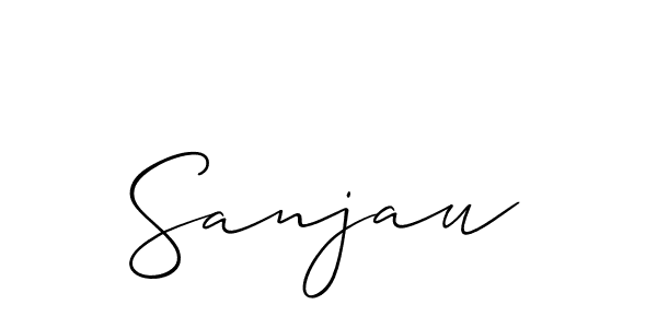 How to make Sanjau signature? Allison_Script is a professional autograph style. Create handwritten signature for Sanjau name. Sanjau signature style 2 images and pictures png