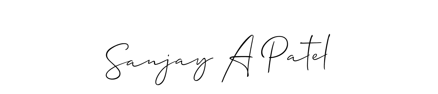 Also You can easily find your signature by using the search form. We will create Sanjay A Patel name handwritten signature images for you free of cost using Allison_Script sign style. Sanjay A Patel signature style 2 images and pictures png