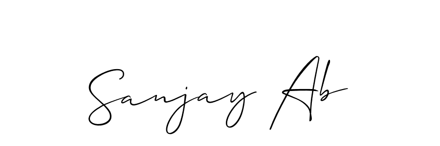 Make a beautiful signature design for name Sanjay Ab. Use this online signature maker to create a handwritten signature for free. Sanjay Ab signature style 2 images and pictures png