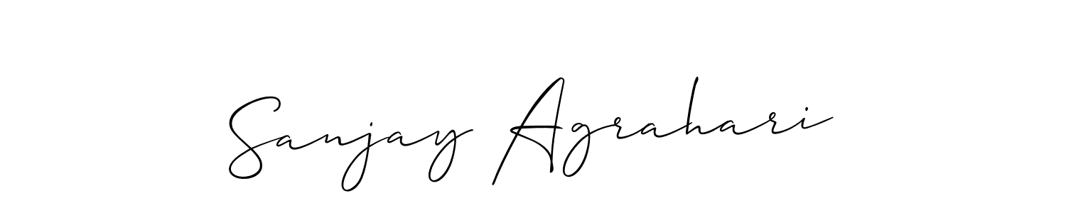 It looks lik you need a new signature style for name Sanjay Agrahari. Design unique handwritten (Allison_Script) signature with our free signature maker in just a few clicks. Sanjay Agrahari signature style 2 images and pictures png