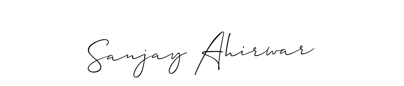 This is the best signature style for the Sanjay Ahirwar name. Also you like these signature font (Allison_Script). Mix name signature. Sanjay Ahirwar signature style 2 images and pictures png