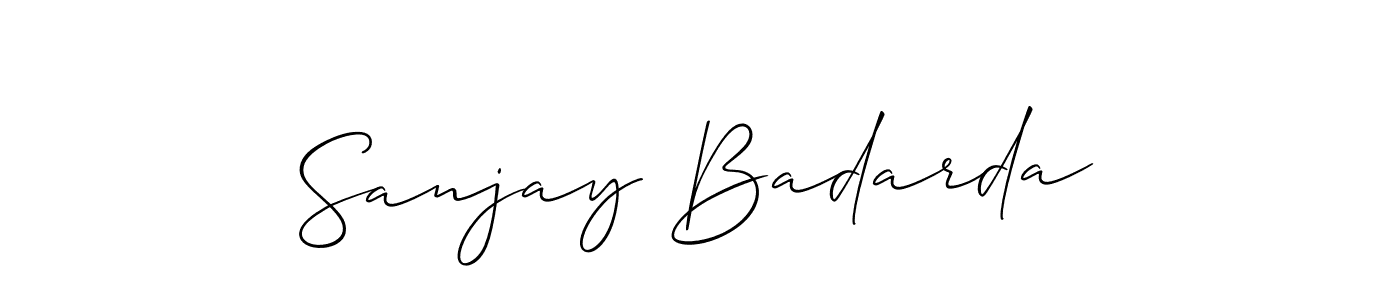 Also we have Sanjay Badarda name is the best signature style. Create professional handwritten signature collection using Allison_Script autograph style. Sanjay Badarda signature style 2 images and pictures png