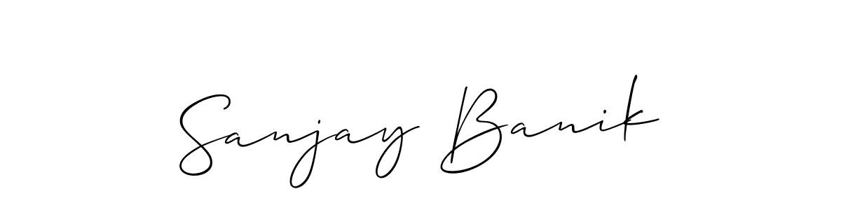 Design your own signature with our free online signature maker. With this signature software, you can create a handwritten (Allison_Script) signature for name Sanjay Banik. Sanjay Banik signature style 2 images and pictures png