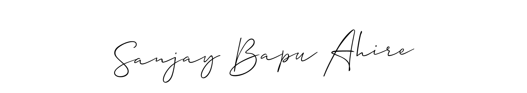 Allison_Script is a professional signature style that is perfect for those who want to add a touch of class to their signature. It is also a great choice for those who want to make their signature more unique. Get Sanjay Bapu Ahire name to fancy signature for free. Sanjay Bapu Ahire signature style 2 images and pictures png