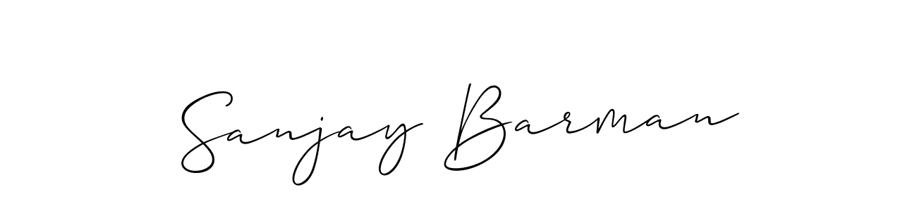 Sanjay Barman stylish signature style. Best Handwritten Sign (Allison_Script) for my name. Handwritten Signature Collection Ideas for my name Sanjay Barman. Sanjay Barman signature style 2 images and pictures png