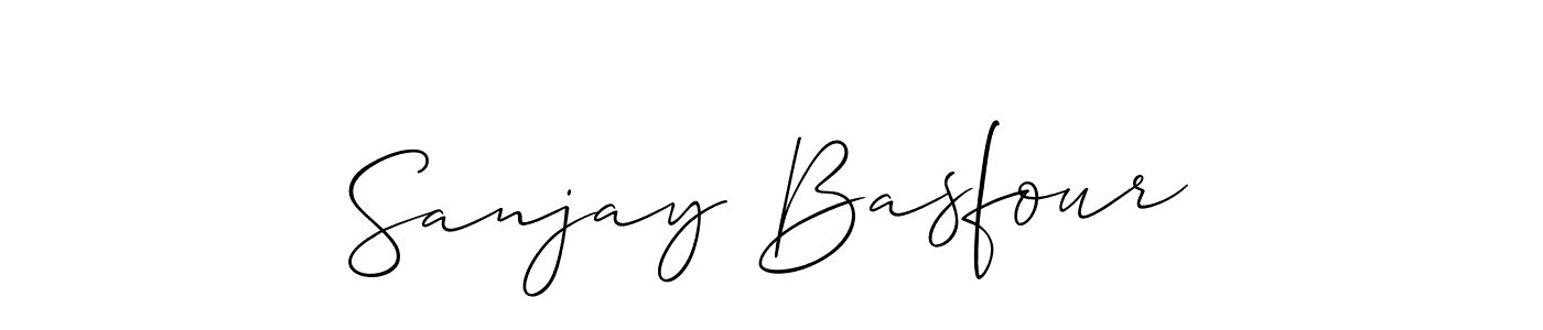 How to make Sanjay Basfour signature? Allison_Script is a professional autograph style. Create handwritten signature for Sanjay Basfour name. Sanjay Basfour signature style 2 images and pictures png