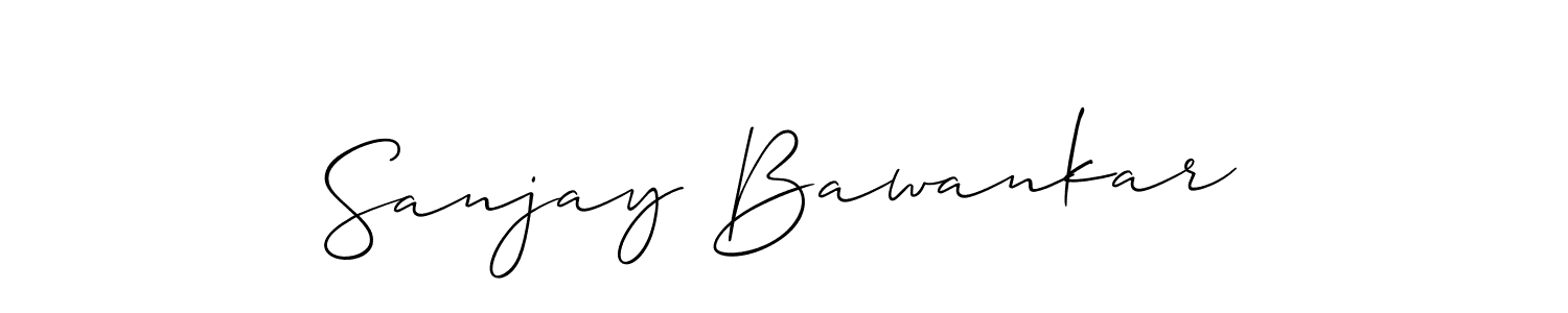 You should practise on your own different ways (Allison_Script) to write your name (Sanjay Bawankar) in signature. don't let someone else do it for you. Sanjay Bawankar signature style 2 images and pictures png