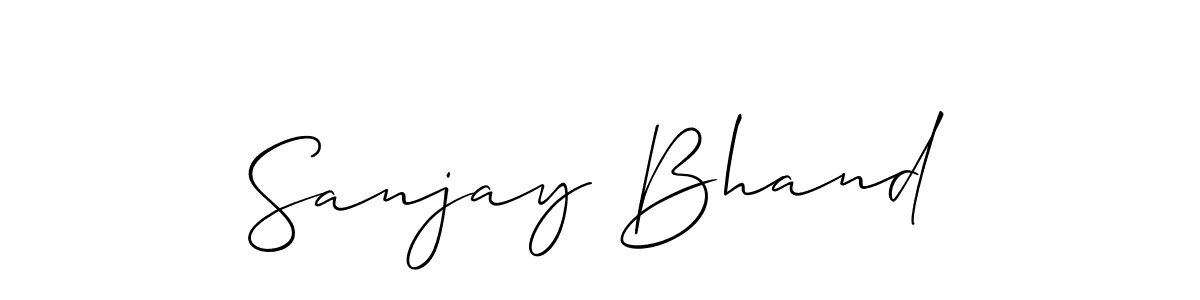 Also we have Sanjay Bhand name is the best signature style. Create professional handwritten signature collection using Allison_Script autograph style. Sanjay Bhand signature style 2 images and pictures png