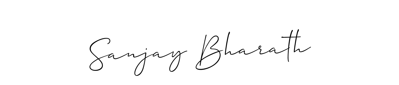 Create a beautiful signature design for name Sanjay Bharath. With this signature (Allison_Script) fonts, you can make a handwritten signature for free. Sanjay Bharath signature style 2 images and pictures png