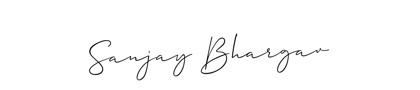 You should practise on your own different ways (Allison_Script) to write your name (Sanjay Bhargav) in signature. don't let someone else do it for you. Sanjay Bhargav signature style 2 images and pictures png