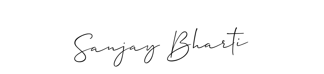 Use a signature maker to create a handwritten signature online. With this signature software, you can design (Allison_Script) your own signature for name Sanjay Bharti. Sanjay Bharti signature style 2 images and pictures png