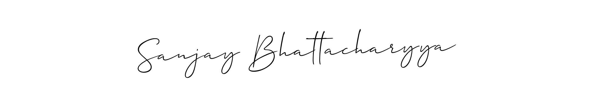 Allison_Script is a professional signature style that is perfect for those who want to add a touch of class to their signature. It is also a great choice for those who want to make their signature more unique. Get Sanjay Bhattacharyya name to fancy signature for free. Sanjay Bhattacharyya signature style 2 images and pictures png