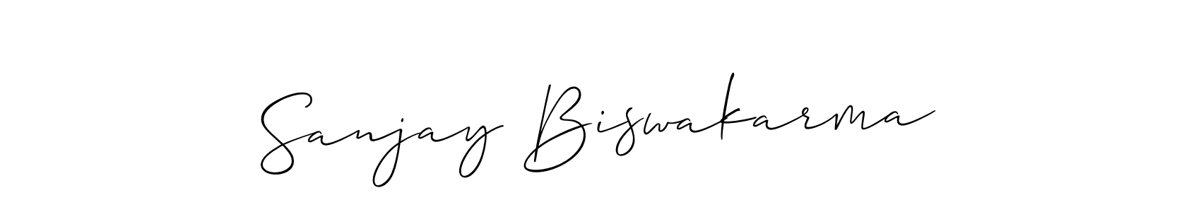 Design your own signature with our free online signature maker. With this signature software, you can create a handwritten (Allison_Script) signature for name Sanjay Biswakarma. Sanjay Biswakarma signature style 2 images and pictures png
