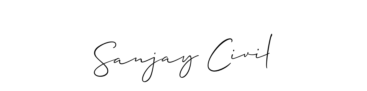 Create a beautiful signature design for name Sanjay Civil. With this signature (Allison_Script) fonts, you can make a handwritten signature for free. Sanjay Civil signature style 2 images and pictures png
