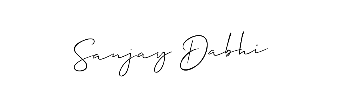 You should practise on your own different ways (Allison_Script) to write your name (Sanjay Dabhi) in signature. don't let someone else do it for you. Sanjay Dabhi signature style 2 images and pictures png