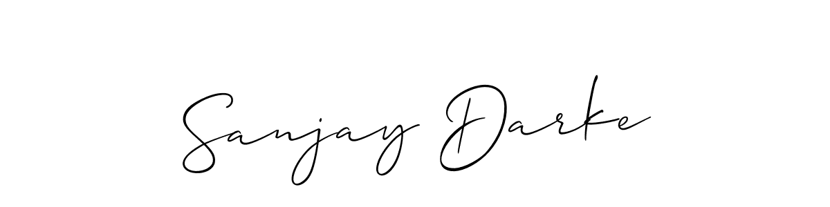 The best way (Allison_Script) to make a short signature is to pick only two or three words in your name. The name Sanjay Darke include a total of six letters. For converting this name. Sanjay Darke signature style 2 images and pictures png