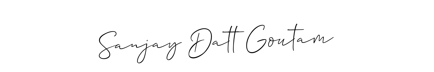Make a beautiful signature design for name Sanjay Datt Goutam. With this signature (Allison_Script) style, you can create a handwritten signature for free. Sanjay Datt Goutam signature style 2 images and pictures png