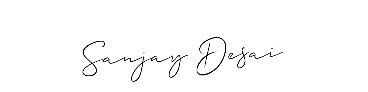 Create a beautiful signature design for name Sanjay Desai. With this signature (Allison_Script) fonts, you can make a handwritten signature for free. Sanjay Desai signature style 2 images and pictures png