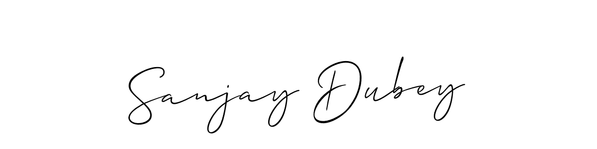 Make a beautiful signature design for name Sanjay Dubey. With this signature (Allison_Script) style, you can create a handwritten signature for free. Sanjay Dubey signature style 2 images and pictures png