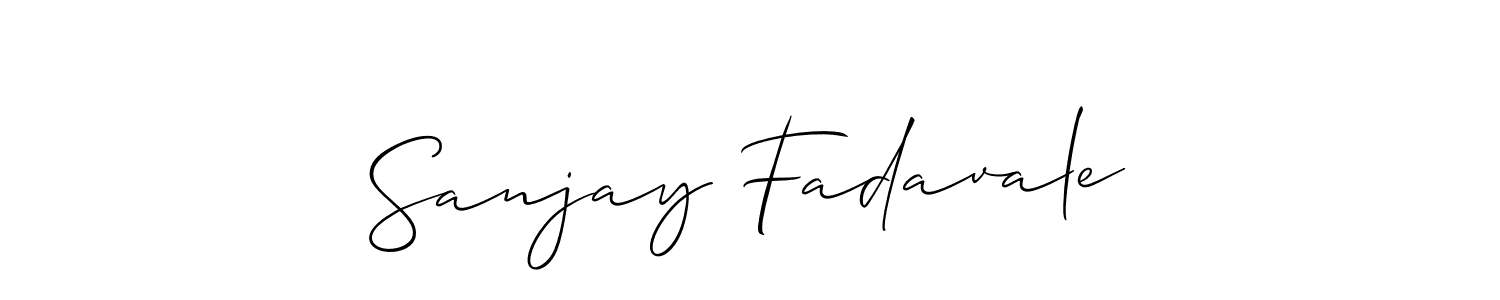 Create a beautiful signature design for name Sanjay Fadavale. With this signature (Allison_Script) fonts, you can make a handwritten signature for free. Sanjay Fadavale signature style 2 images and pictures png
