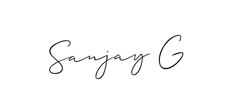 How to Draw Sanjay G signature style? Allison_Script is a latest design signature styles for name Sanjay G. Sanjay G signature style 2 images and pictures png