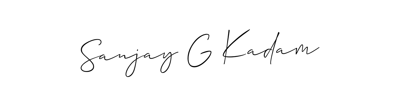 This is the best signature style for the Sanjay G Kadam name. Also you like these signature font (Allison_Script). Mix name signature. Sanjay G Kadam signature style 2 images and pictures png