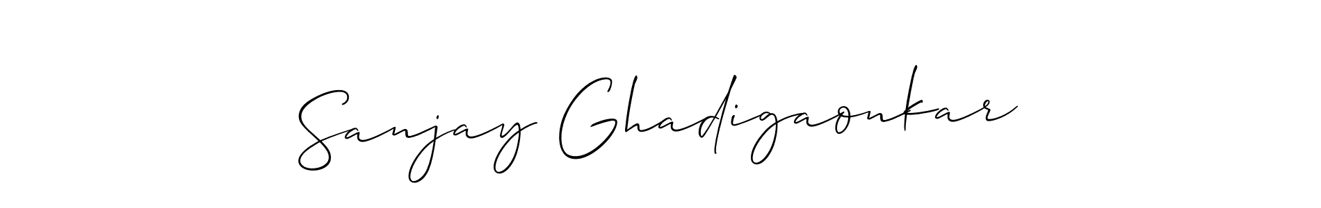 This is the best signature style for the Sanjay Ghadigaonkar name. Also you like these signature font (Allison_Script). Mix name signature. Sanjay Ghadigaonkar signature style 2 images and pictures png