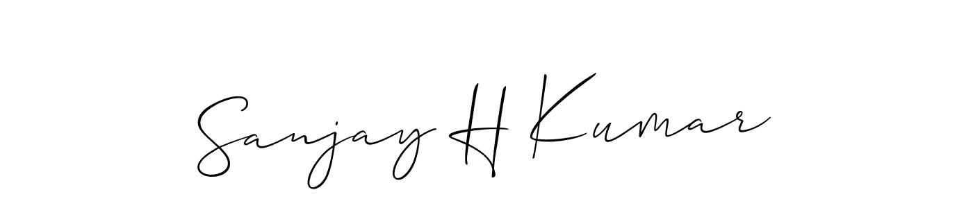 Make a beautiful signature design for name Sanjay H Kumar. With this signature (Allison_Script) style, you can create a handwritten signature for free. Sanjay H Kumar signature style 2 images and pictures png