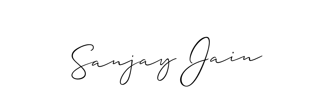 Make a beautiful signature design for name Sanjay Jain. With this signature (Allison_Script) style, you can create a handwritten signature for free. Sanjay Jain signature style 2 images and pictures png