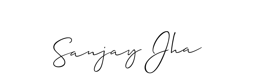 Design your own signature with our free online signature maker. With this signature software, you can create a handwritten (Allison_Script) signature for name Sanjay Jha. Sanjay Jha signature style 2 images and pictures png