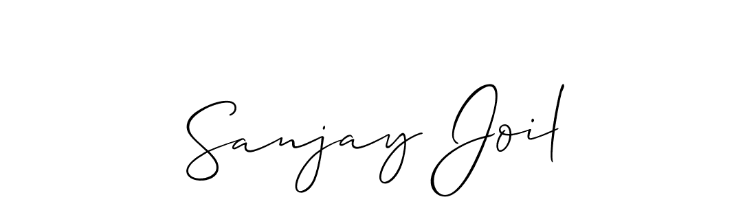 The best way (Allison_Script) to make a short signature is to pick only two or three words in your name. The name Sanjay Joil include a total of six letters. For converting this name. Sanjay Joil signature style 2 images and pictures png