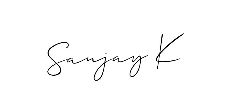 Best and Professional Signature Style for Sanjay K. Allison_Script Best Signature Style Collection. Sanjay K signature style 2 images and pictures png