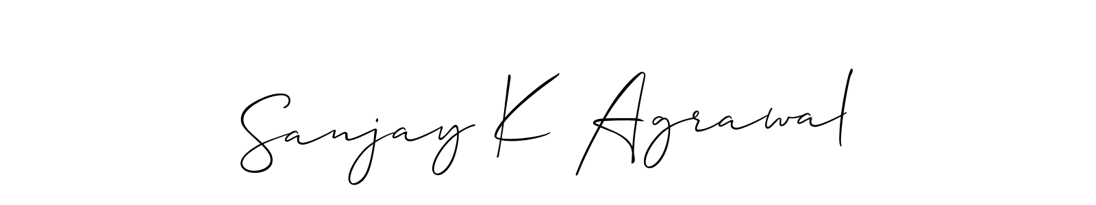 Use a signature maker to create a handwritten signature online. With this signature software, you can design (Allison_Script) your own signature for name Sanjay K Agrawal. Sanjay K Agrawal signature style 2 images and pictures png