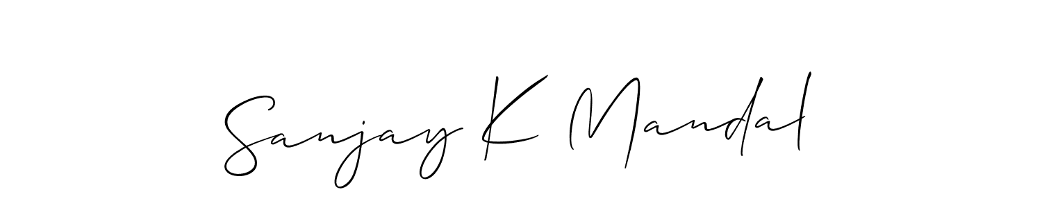 Use a signature maker to create a handwritten signature online. With this signature software, you can design (Allison_Script) your own signature for name Sanjay K Mandal. Sanjay K Mandal signature style 2 images and pictures png