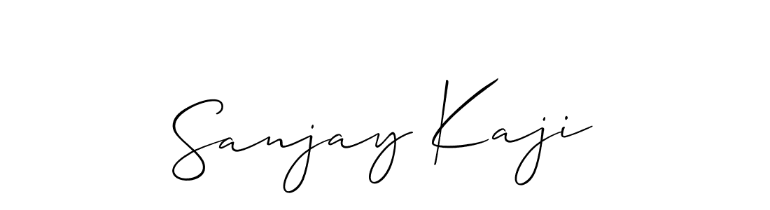 Create a beautiful signature design for name Sanjay Kaji. With this signature (Allison_Script) fonts, you can make a handwritten signature for free. Sanjay Kaji signature style 2 images and pictures png