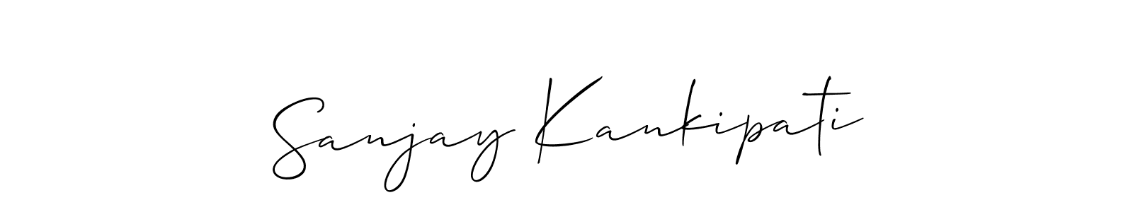 It looks lik you need a new signature style for name Sanjay Kankipati. Design unique handwritten (Allison_Script) signature with our free signature maker in just a few clicks. Sanjay Kankipati signature style 2 images and pictures png