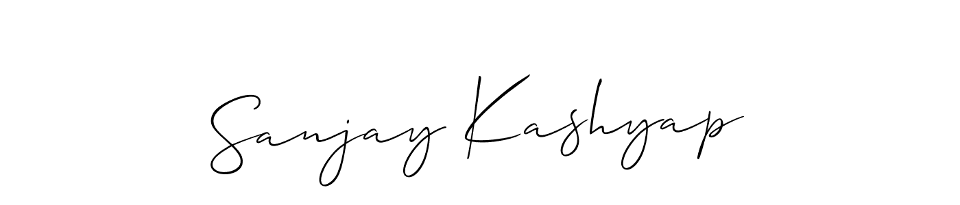 How to make Sanjay Kashyap signature? Allison_Script is a professional autograph style. Create handwritten signature for Sanjay Kashyap name. Sanjay Kashyap signature style 2 images and pictures png
