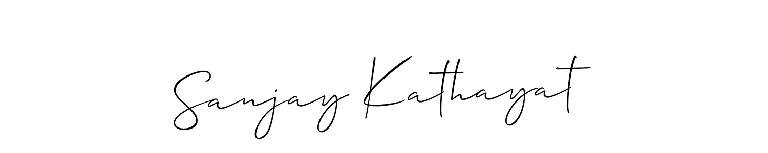 How to make Sanjay Kathayat signature? Allison_Script is a professional autograph style. Create handwritten signature for Sanjay Kathayat name. Sanjay Kathayat signature style 2 images and pictures png