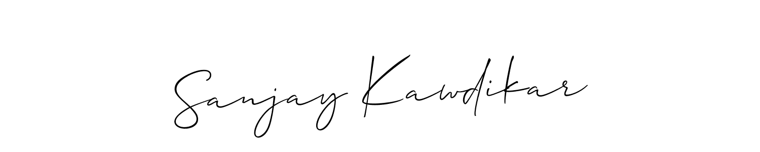 Also You can easily find your signature by using the search form. We will create Sanjay Kawdikar name handwritten signature images for you free of cost using Allison_Script sign style. Sanjay Kawdikar signature style 2 images and pictures png