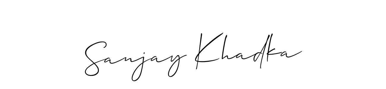Create a beautiful signature design for name Sanjay Khadka. With this signature (Allison_Script) fonts, you can make a handwritten signature for free. Sanjay Khadka signature style 2 images and pictures png