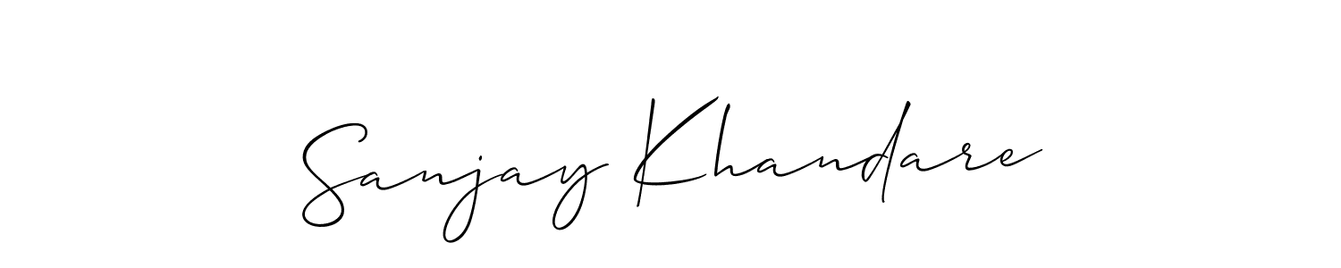 Design your own signature with our free online signature maker. With this signature software, you can create a handwritten (Allison_Script) signature for name Sanjay Khandare. Sanjay Khandare signature style 2 images and pictures png
