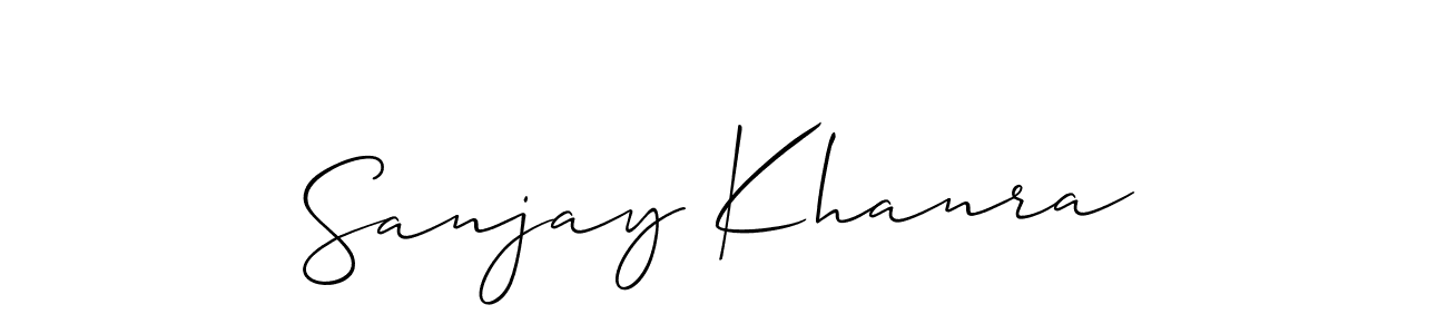 How to make Sanjay Khanra name signature. Use Allison_Script style for creating short signs online. This is the latest handwritten sign. Sanjay Khanra signature style 2 images and pictures png