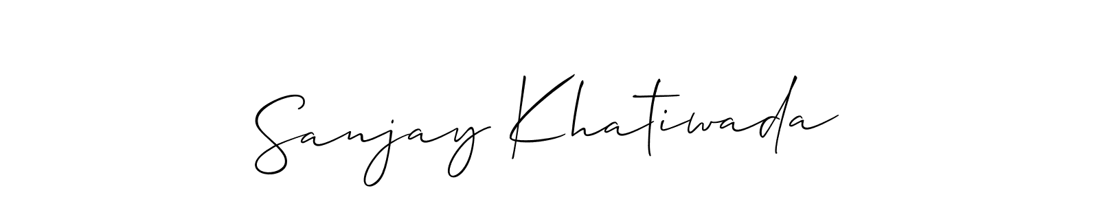 How to make Sanjay Khatiwada signature? Allison_Script is a professional autograph style. Create handwritten signature for Sanjay Khatiwada name. Sanjay Khatiwada signature style 2 images and pictures png