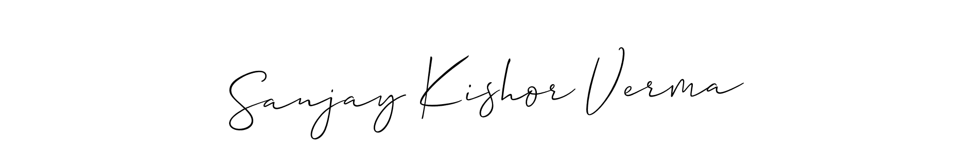 Also You can easily find your signature by using the search form. We will create Sanjay Kishor Verma name handwritten signature images for you free of cost using Allison_Script sign style. Sanjay Kishor Verma signature style 2 images and pictures png