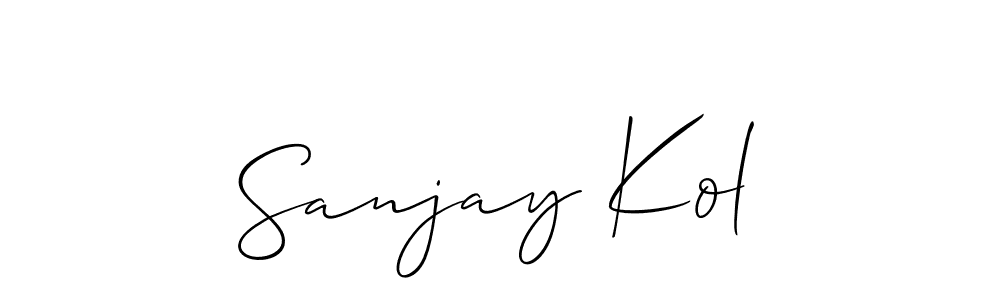 Sanjay Kol stylish signature style. Best Handwritten Sign (Allison_Script) for my name. Handwritten Signature Collection Ideas for my name Sanjay Kol. Sanjay Kol signature style 2 images and pictures png
