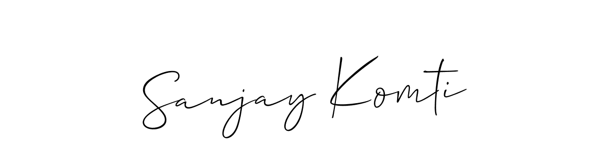 The best way (Allison_Script) to make a short signature is to pick only two or three words in your name. The name Sanjay Komti include a total of six letters. For converting this name. Sanjay Komti signature style 2 images and pictures png