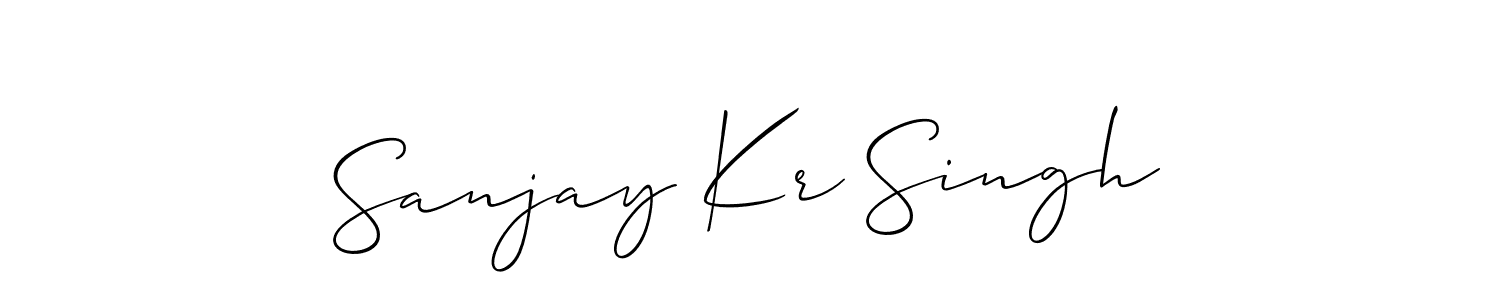 Sanjay Kr Singh stylish signature style. Best Handwritten Sign (Allison_Script) for my name. Handwritten Signature Collection Ideas for my name Sanjay Kr Singh. Sanjay Kr Singh signature style 2 images and pictures png